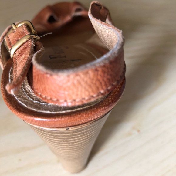 Franco Barbieri high heeled platform peep toe slingback sandals - Picture 6 of 9